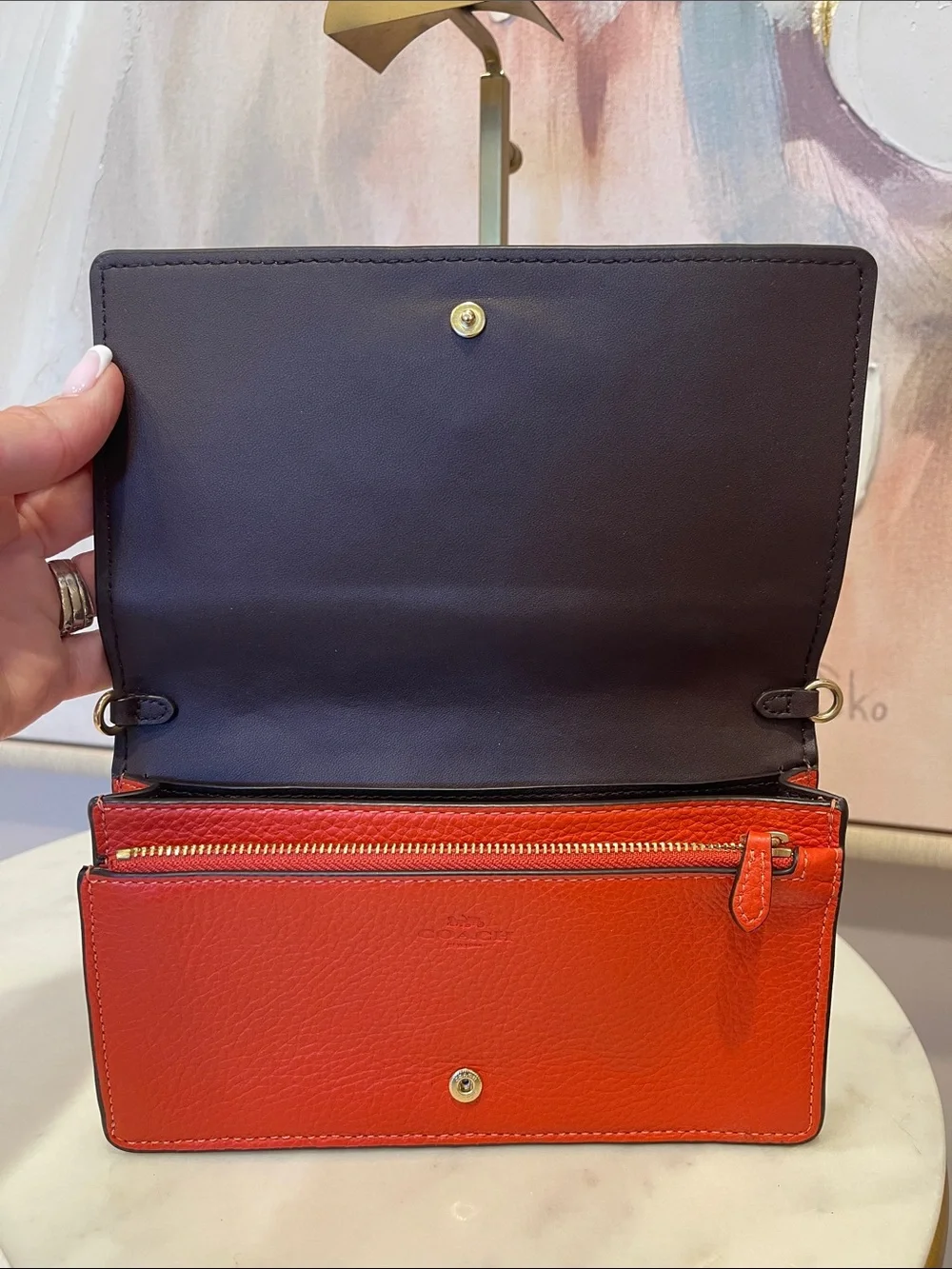 Coach Anna Crossbody Crossbody Bag- Bright Orange